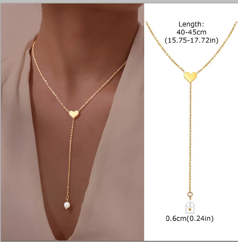 Collar Largo Lariat en Forma de Y - Diseño 17