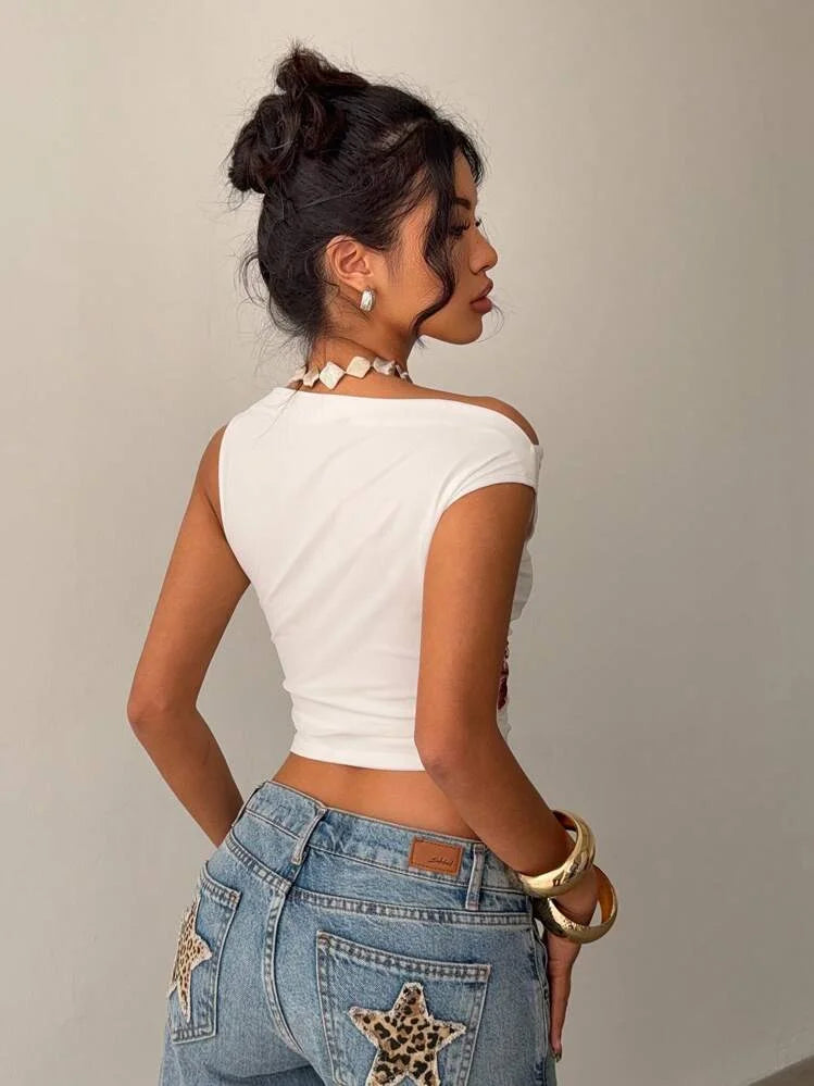 Top Ajustado Floral