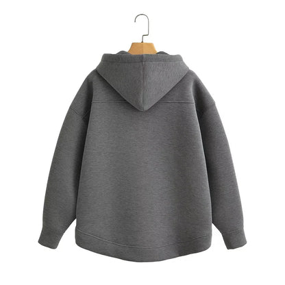 Sudadera con Capucha y Cremallera
