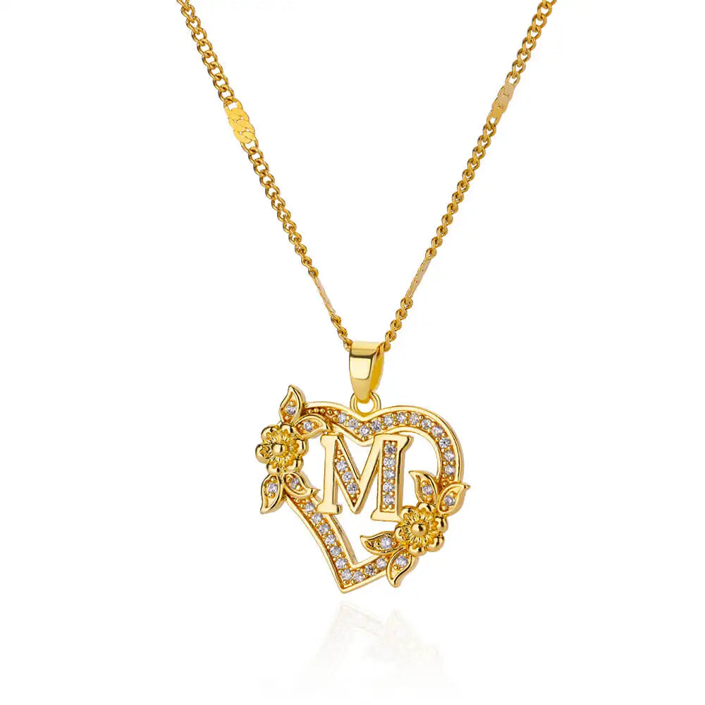 Collar con Inicial en Corazón - M