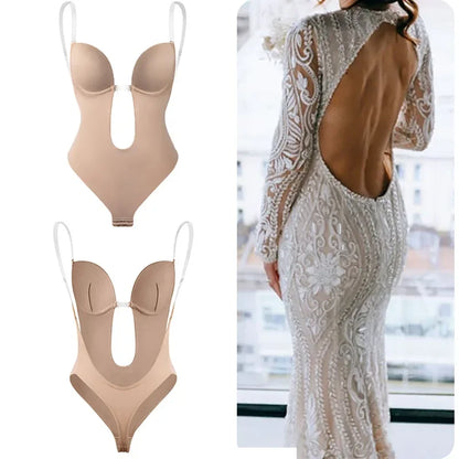 Body moldeador escote profundo sin espalda para vestidos - foto 1