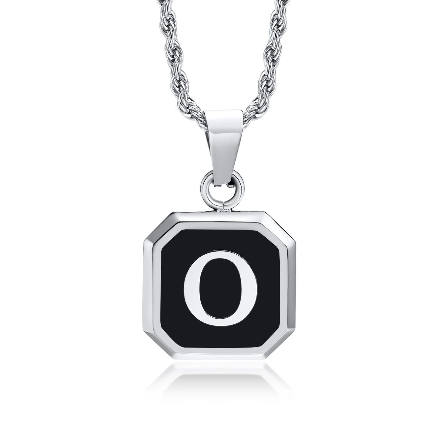 Collar Cuadrado Con Iniciales