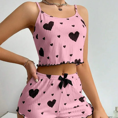 Conjunto de Pijama con Corazones