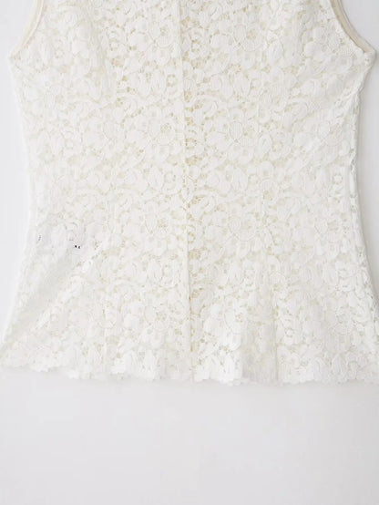 Chaleco de Encaje Blanco