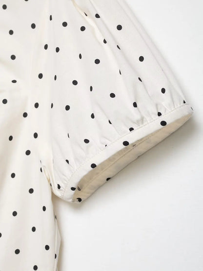 Blusa Con Estampado de Lunares