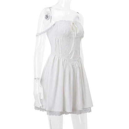 Minivestido Plisado sin Mangas